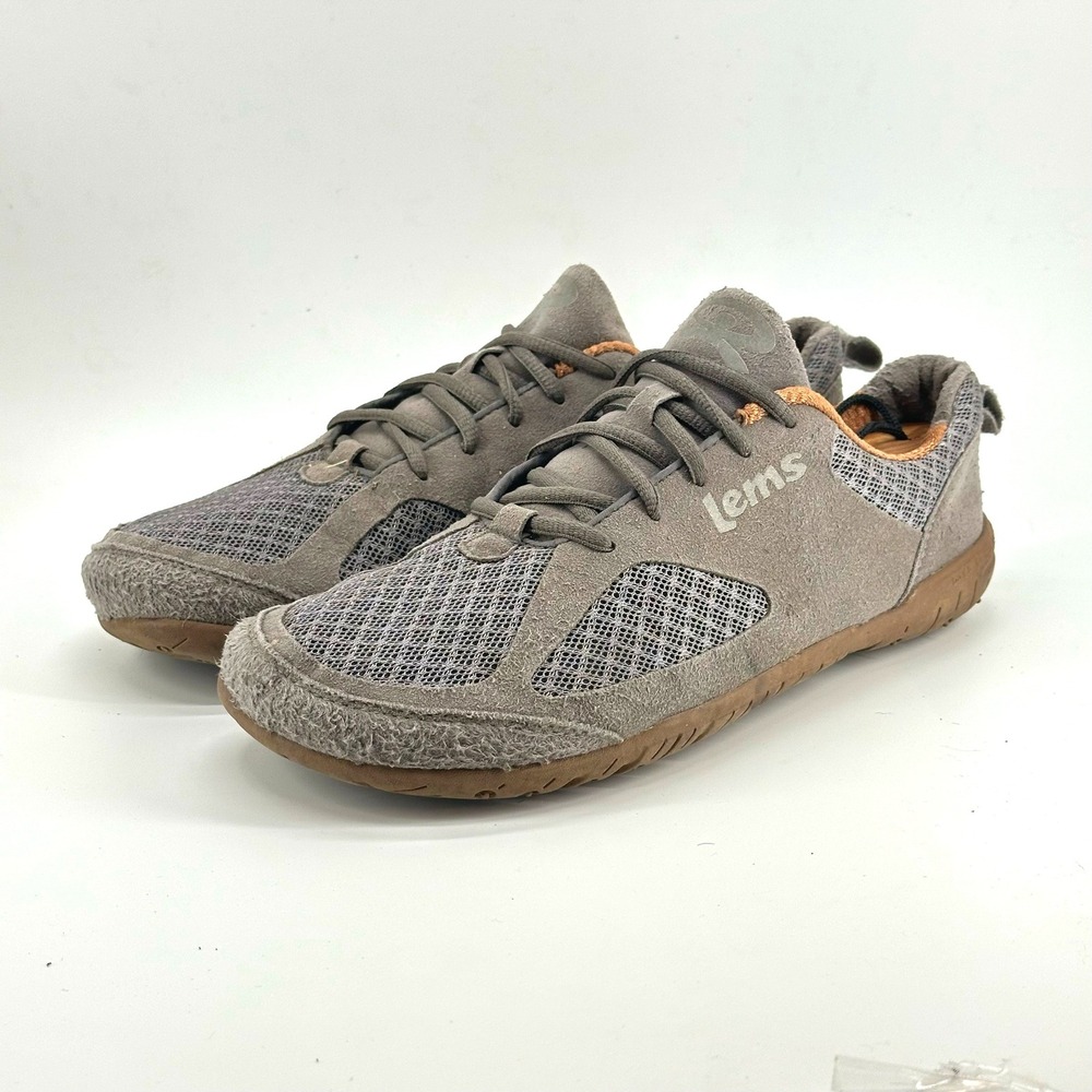 Lems Primal 2 Mens 10.5 44 EU Gray Slate Minimalist Zero Drop Suede Mesh Shoes - Picture 3 of 8